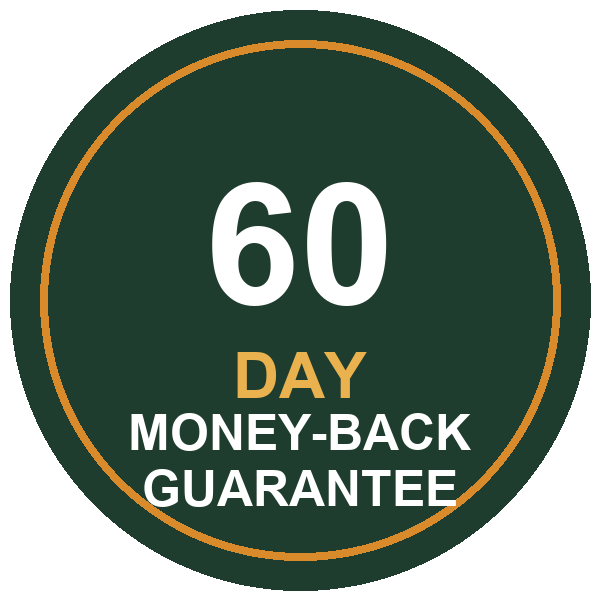 Endopeak 60-day money-back guarantee seal