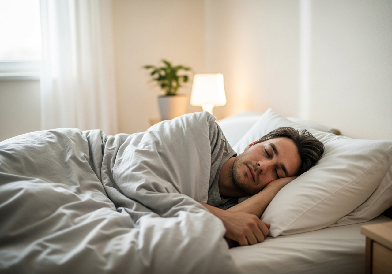 Endura Naturals recovery benefit — man enjoying deep restful sleep