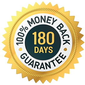 180-Day Money-Back Guarantee Seal
