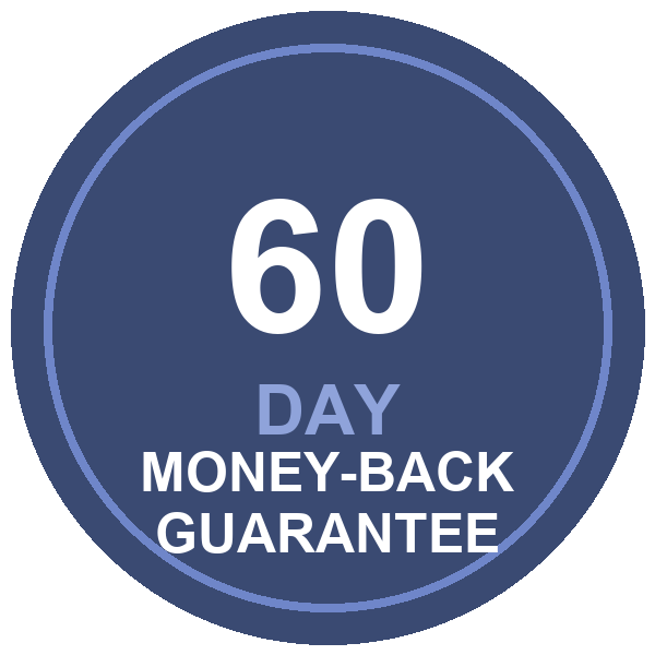 VidaCalm 60-day money-back guarantee seal