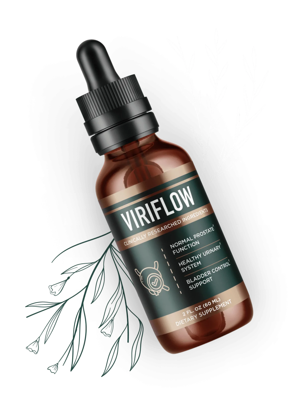 ViriFlow Natural Prostate Support Liquid Dropper Bottle